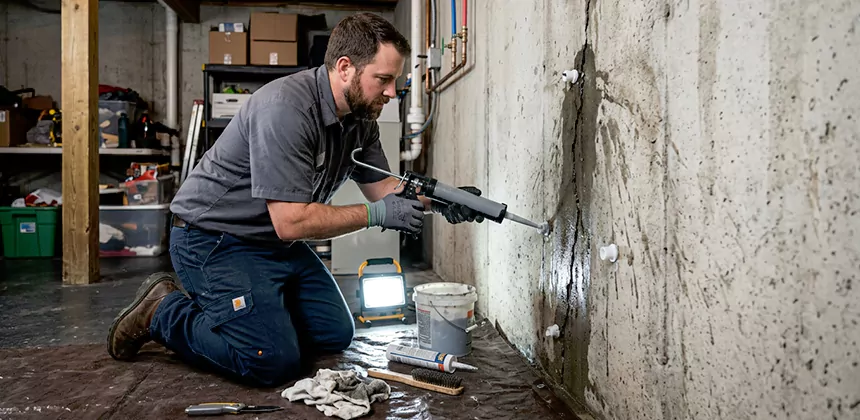 Basement Leak Repair From Inside in Perris
